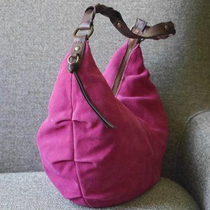 Lucky Brand Little Pink Suede Hobo